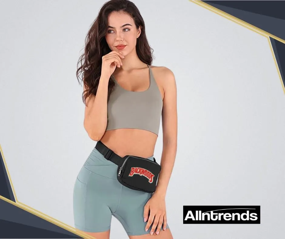 Backwoods Mini Belt Bag with Adjustable Strap Small Waist Pouch for Workout Running Traveling Hiking (Black)