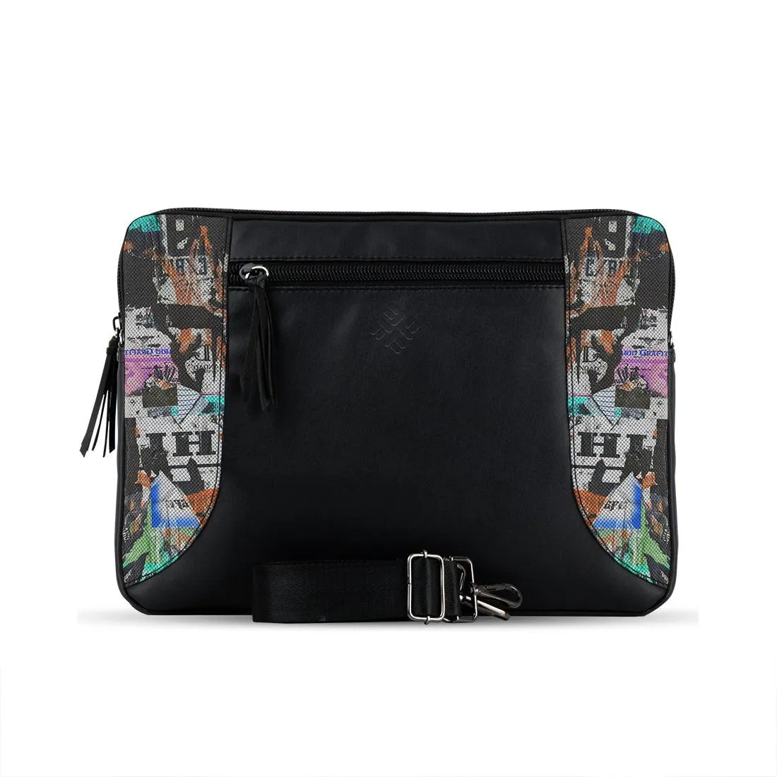 Black Mixed Laptop Sleeve Wall Fall