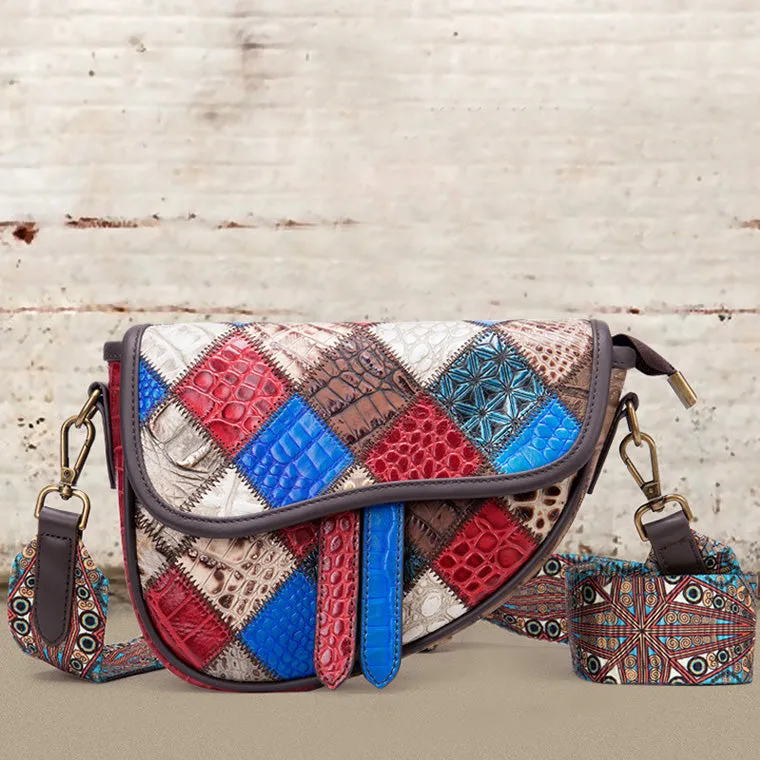 Boho Ladies Crossbody Satchel Bag Saddle Bags For Women