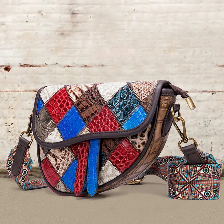 Boho Ladies Crossbody Satchel Bag Saddle Bags For Women