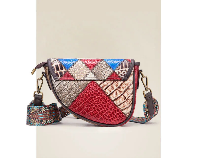 Boho Ladies Crossbody Satchel Bag Saddle Bags For Women