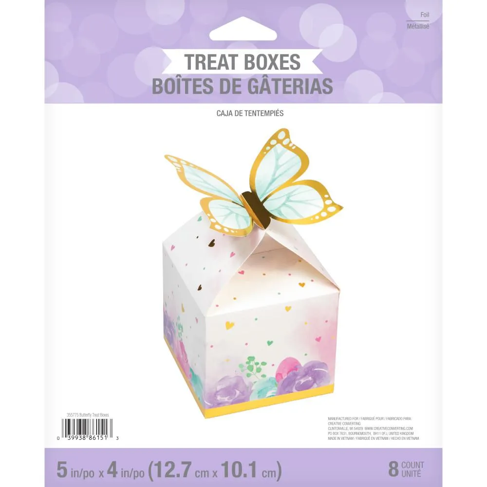 Bulk Shimmering Butterfly Favor Boxes (48 per Case)