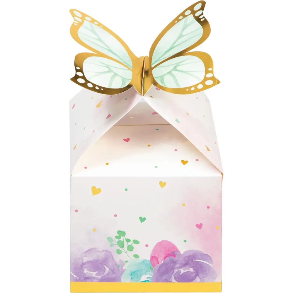 Bulk Shimmering Butterfly Favor Boxes (48 per Case)