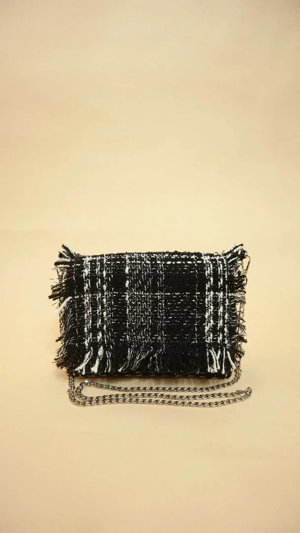 Charlotte Bag- Black and White Tweed