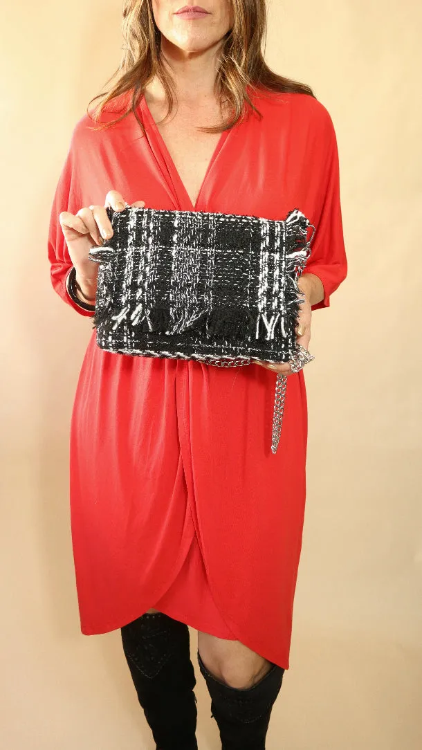 Charlotte Bag- Black and White Tweed