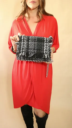 Charlotte Bag- Black and White Tweed