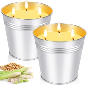Citronella Candles Outdoor Large, 214oz Cironella Candles Bucket Garden Candles for Patio Yard Balcony Porch Camping BBQ, 200 Hours Long Lasting Burn Time,