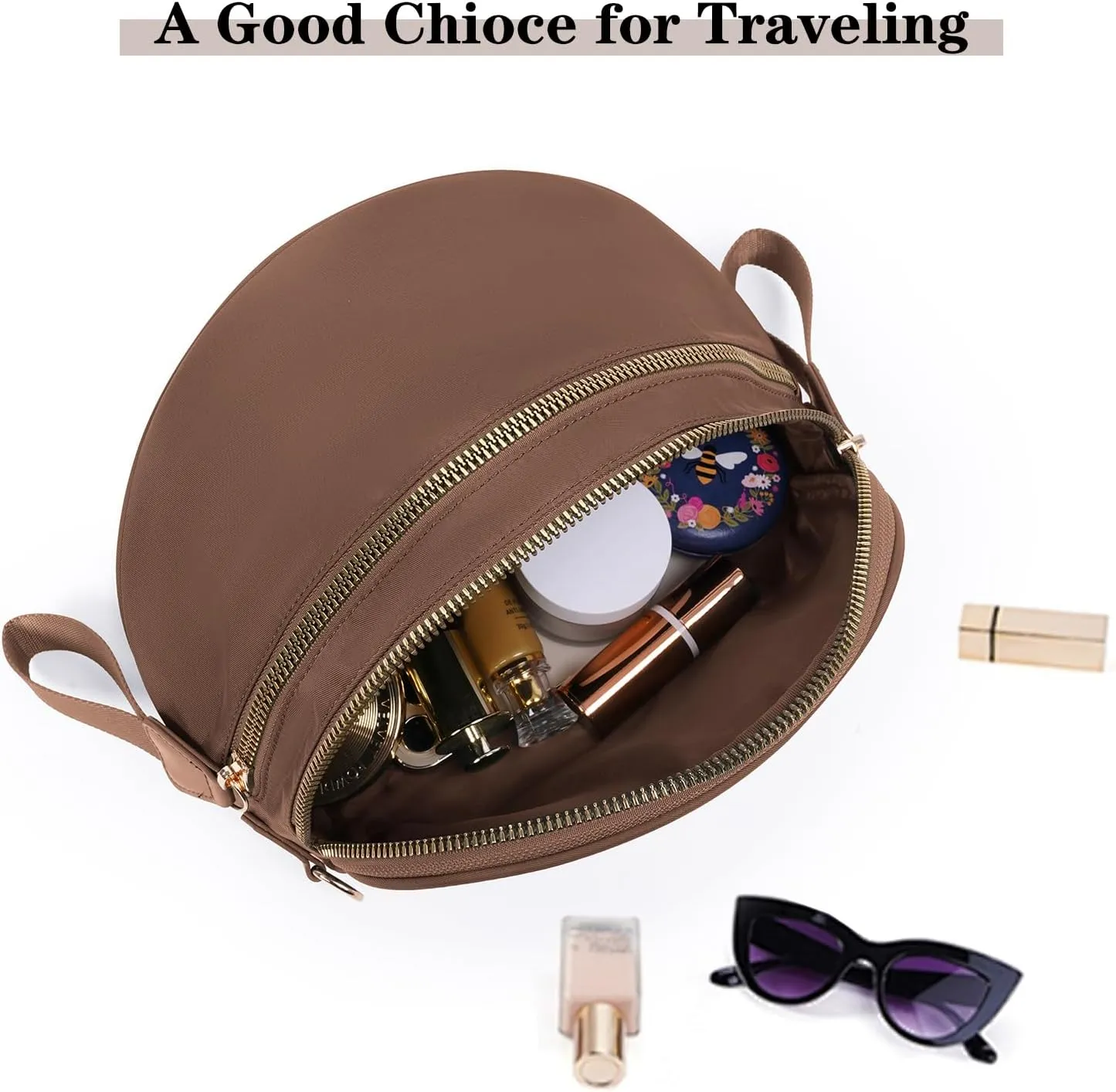Crossbody Bags Bum Bag for Women Large Sling Bag Purse with Adjustable StrapCaramel