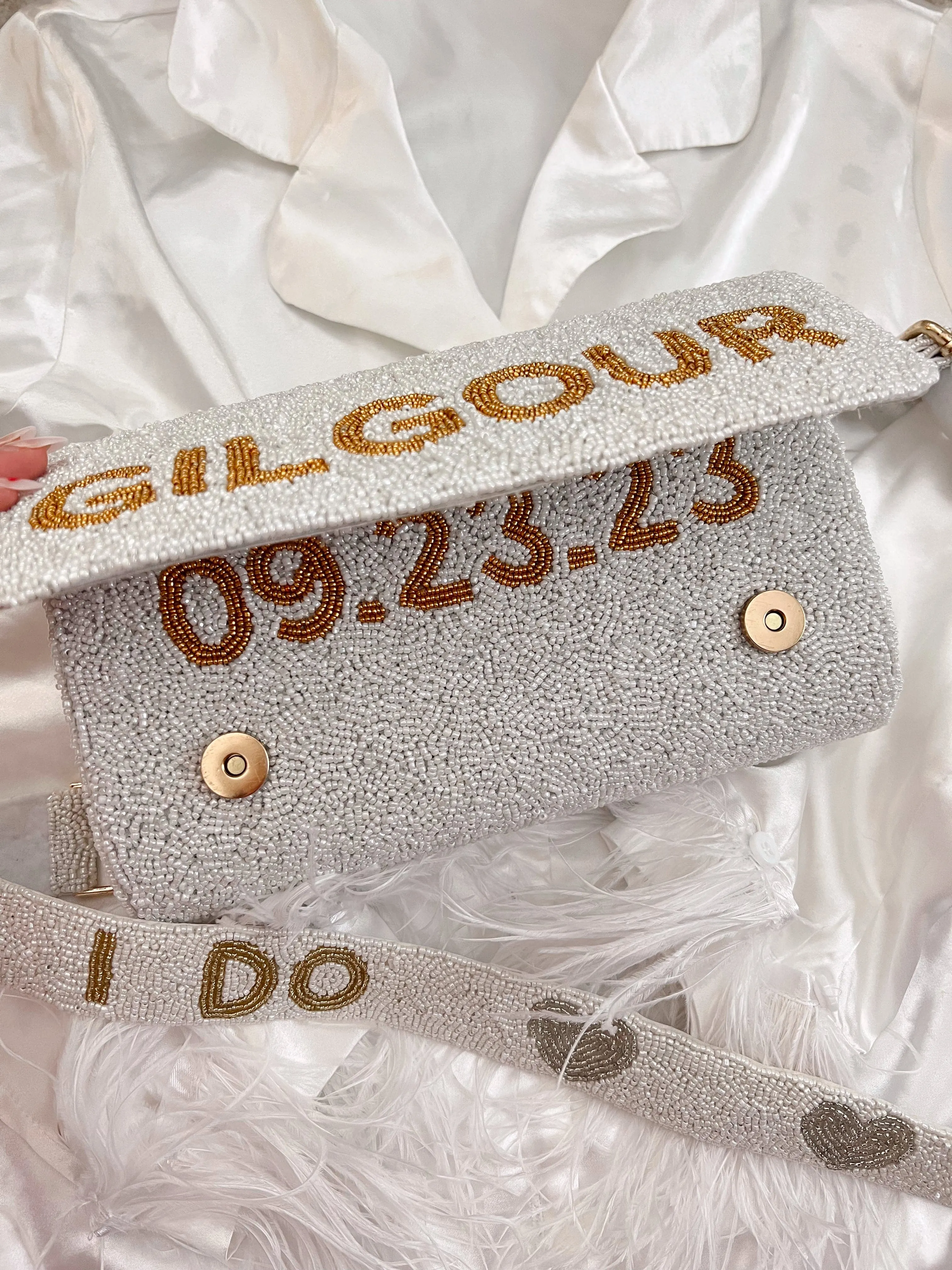 CUSTOM Beaded Clutch