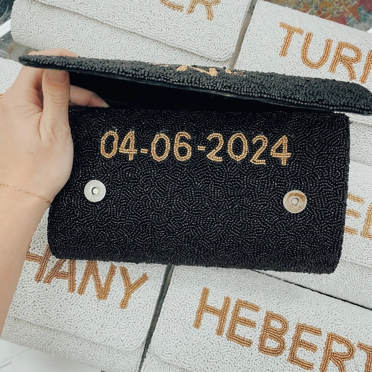 CUSTOM Beaded Clutch