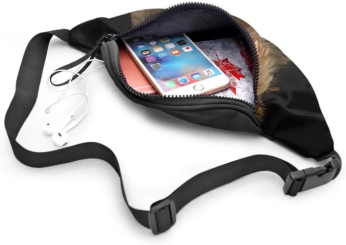 Dujiea Fanny Pack, Cute Yorkie Dog Waist Bag with Headphone Hole Belt Bag Adjustable Sling Pocket Fashion Hip Bum Bag for Women Men Kids Outdoors Casual Travelling Hiking Cycling