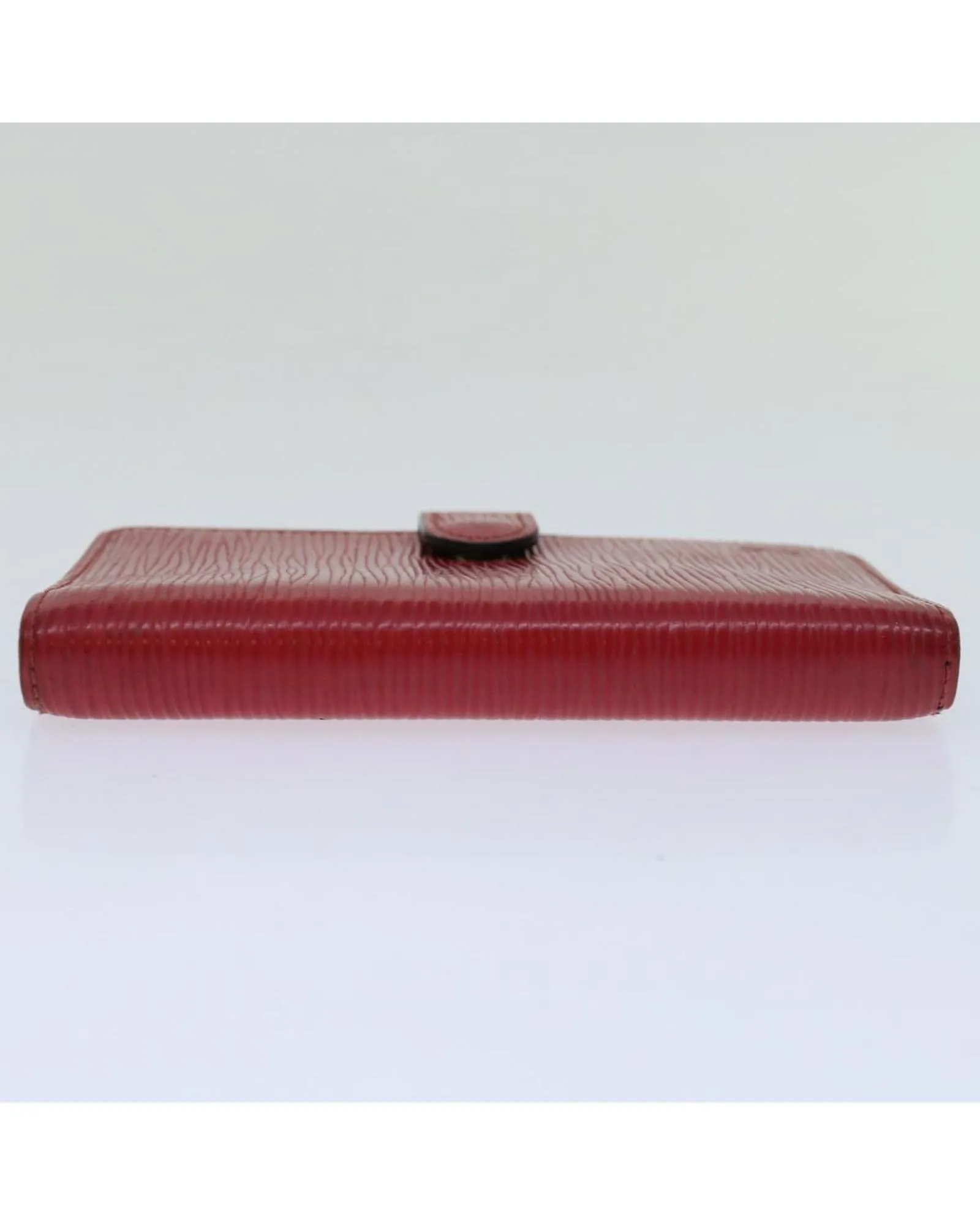 Epi Leather Day Planner Cover with Button Clasp - Red