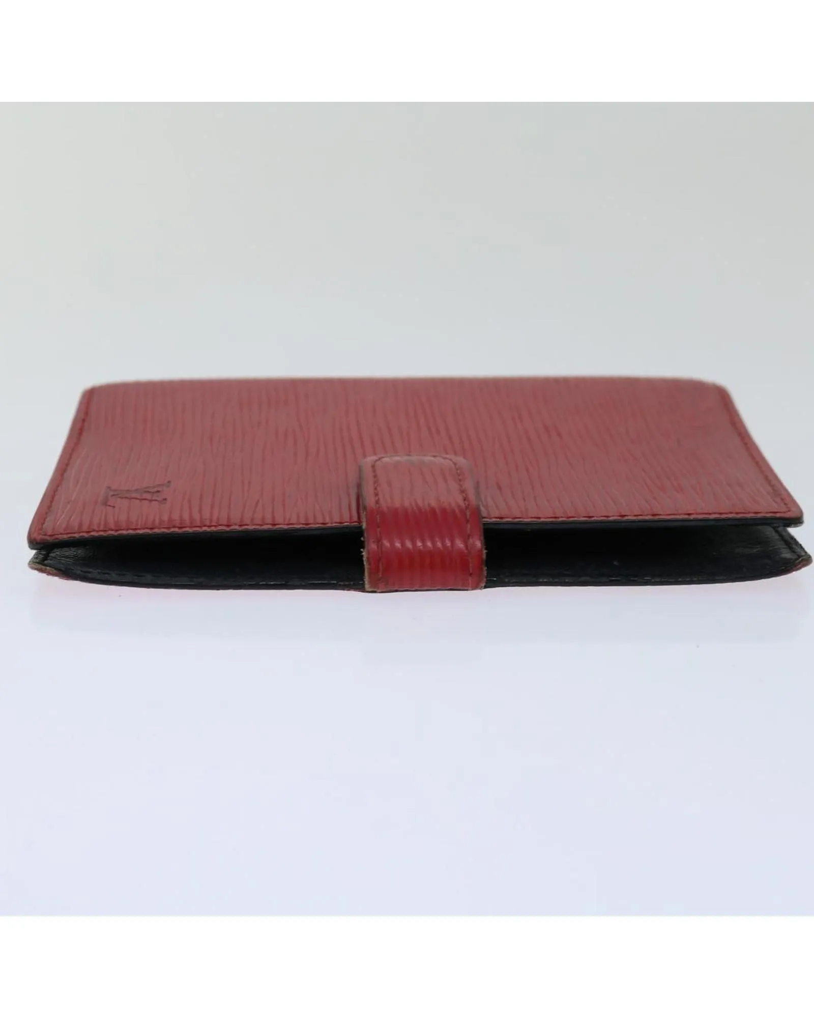 Epi Leather Day Planner Cover with Button Clasp - Red
