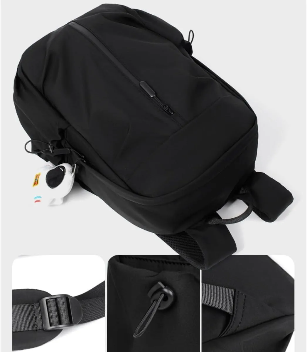 Fashion leisure backpack outdoor travel laptop bag for men and women (grey)