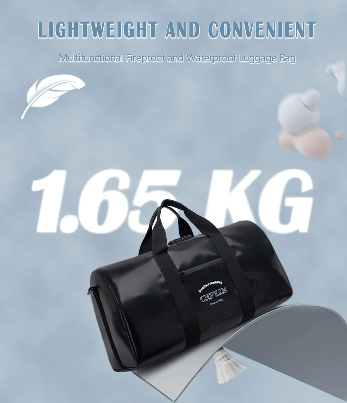 Fireproof Waterproof Duffel Bag,Fire And Waterproof Document StorageSecurity code lock multiple protectionperfect travel companion.