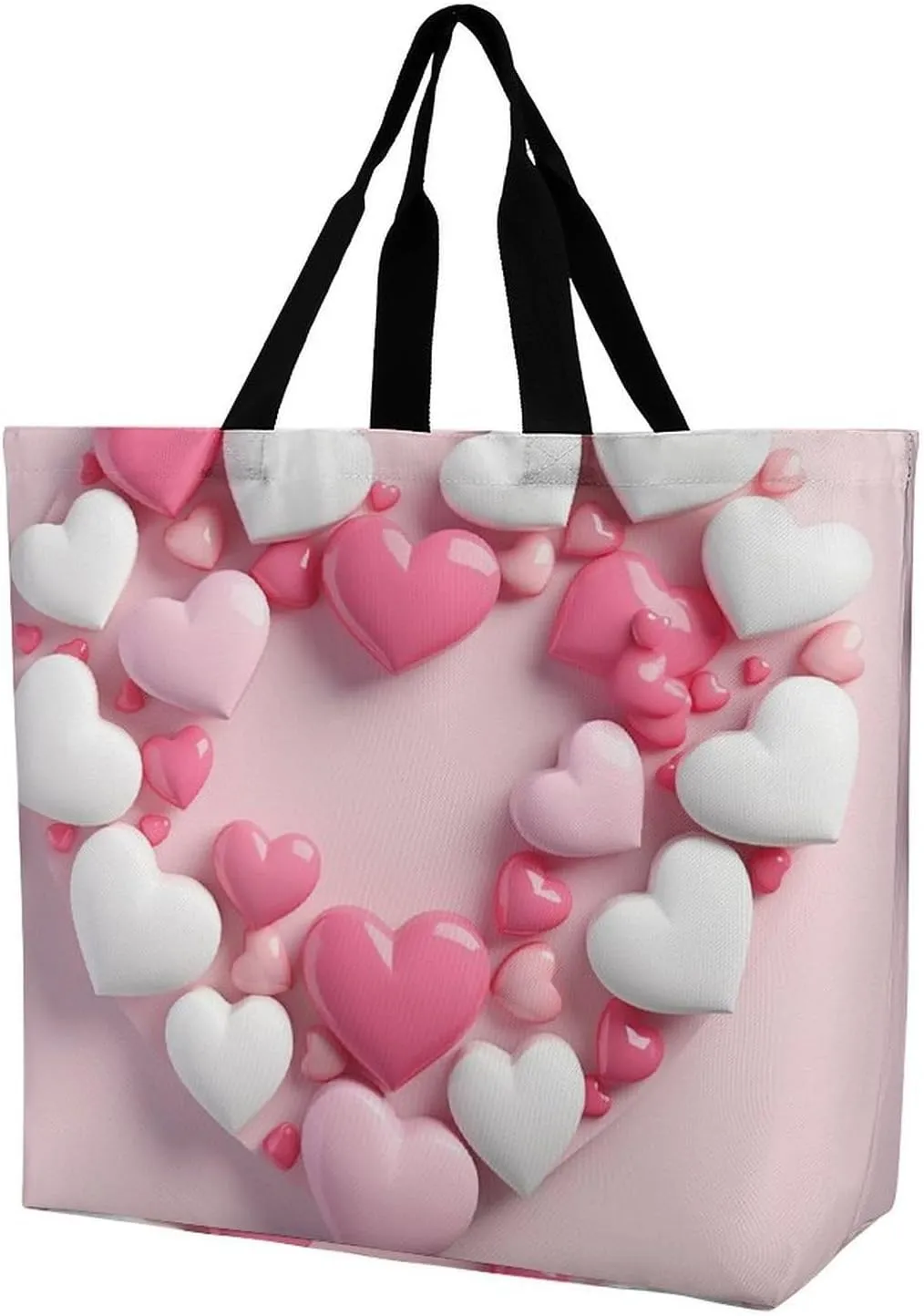 Flower Tote Bags, Reusable Grocery Bags, Large Shopping Bag, Shoulder Bag for Women