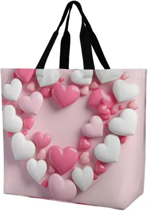 Flower Tote Bags, Reusable Grocery Bags, Large Shopping Bag, Shoulder Bag for Women