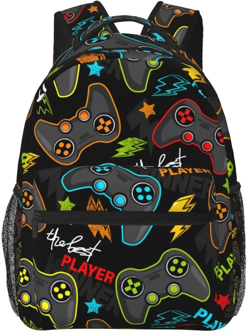 Fun Video Game Joystick Gamer Backpack For School Laptop Bags Bookbag Big Casual Daypack For Student Girls Boys Kids Teens Travel Sports Work