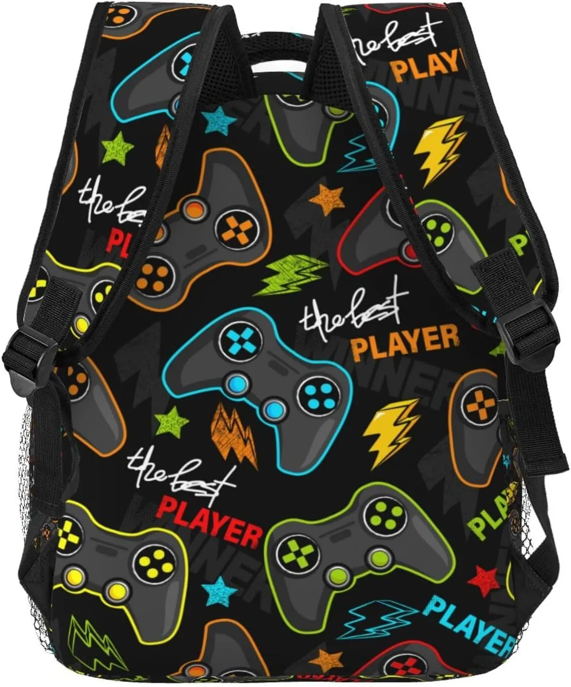 Fun Video Game Joystick Gamer Backpack For School Laptop Bags Bookbag Big Casual Daypack For Student Girls Boys Kids Teens Travel Sports Work