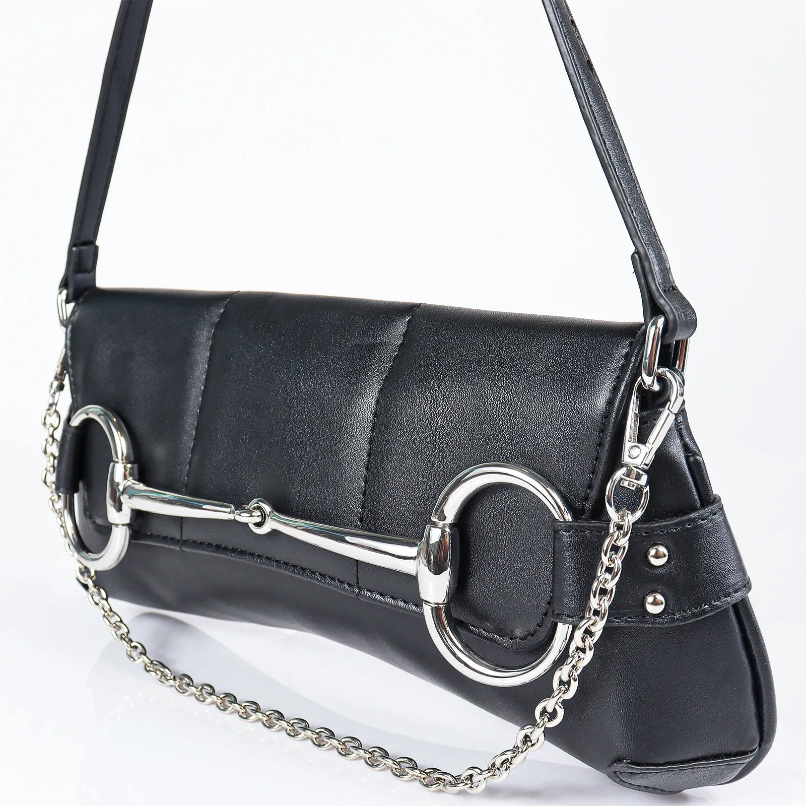 H-LOCK PADDED SHOULDER BAG - BLACK