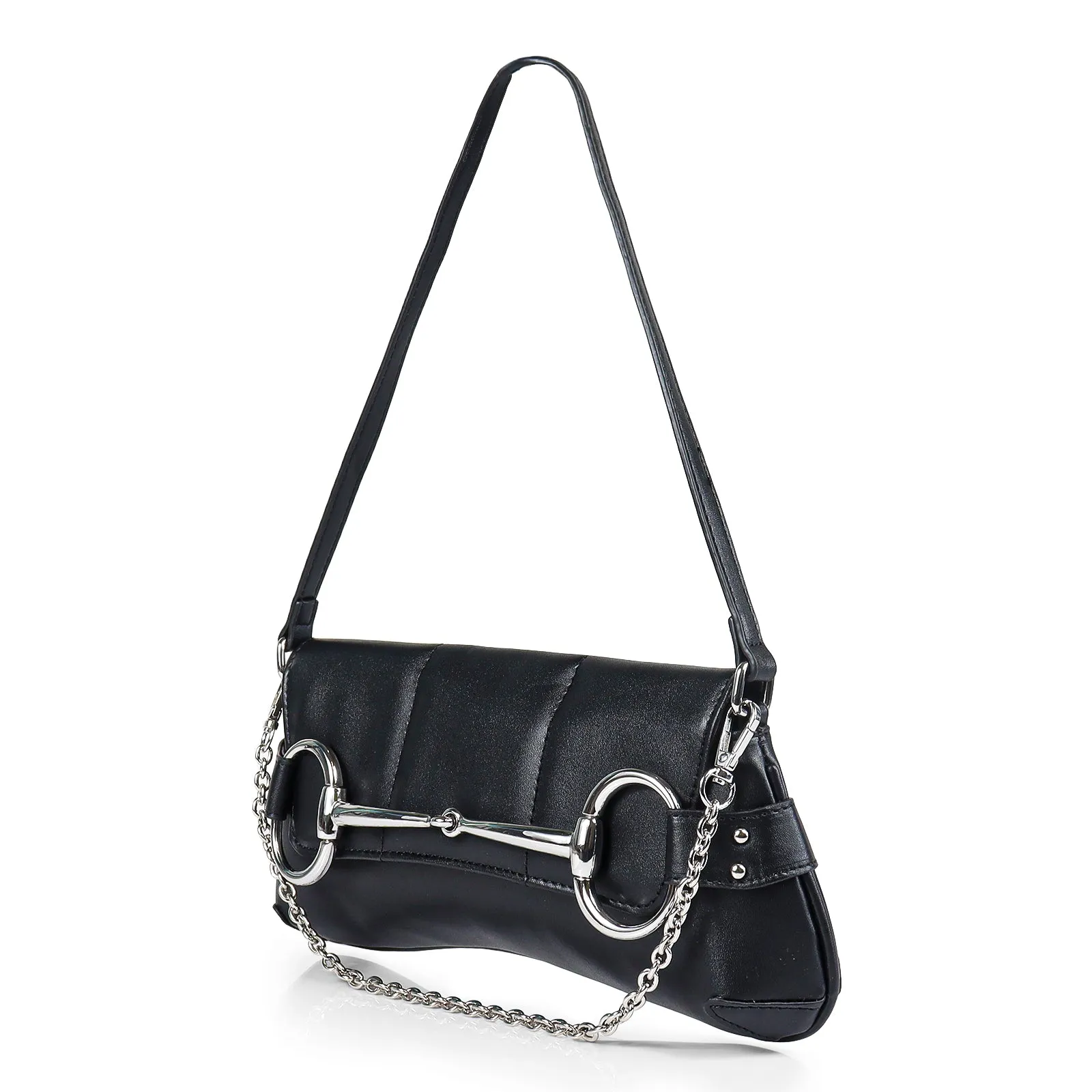 H-LOCK PADDED SHOULDER BAG - BLACK