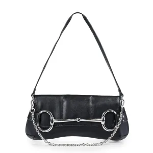 H-LOCK PADDED SHOULDER BAG - BLACK