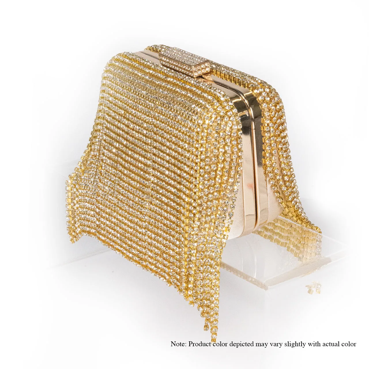 H-LUNCHBOX RHINESTONE CASE - GOLD