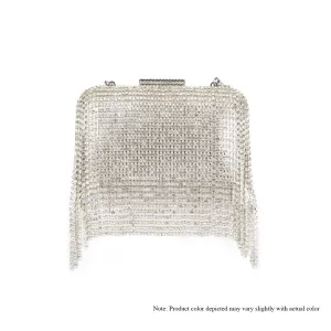 H-LUNCHBOX RHINESTONE CASE - SILVER