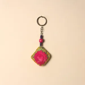 Handcrafted Phulkari Embroidered Keychain 13