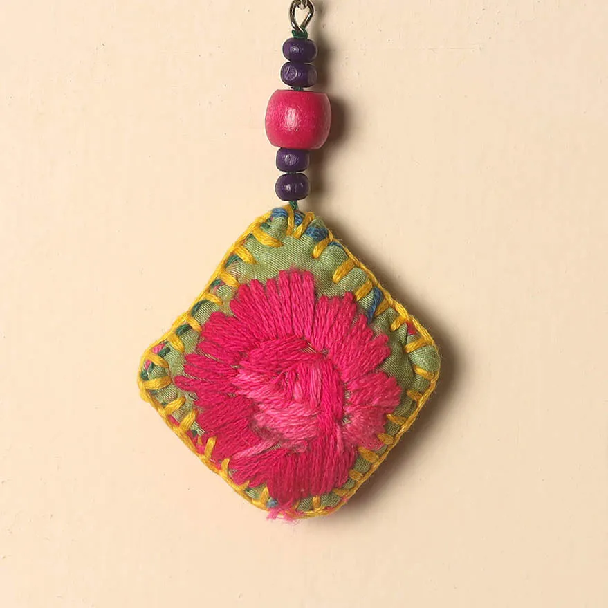 Handcrafted Phulkari Embroidered Keychain 13