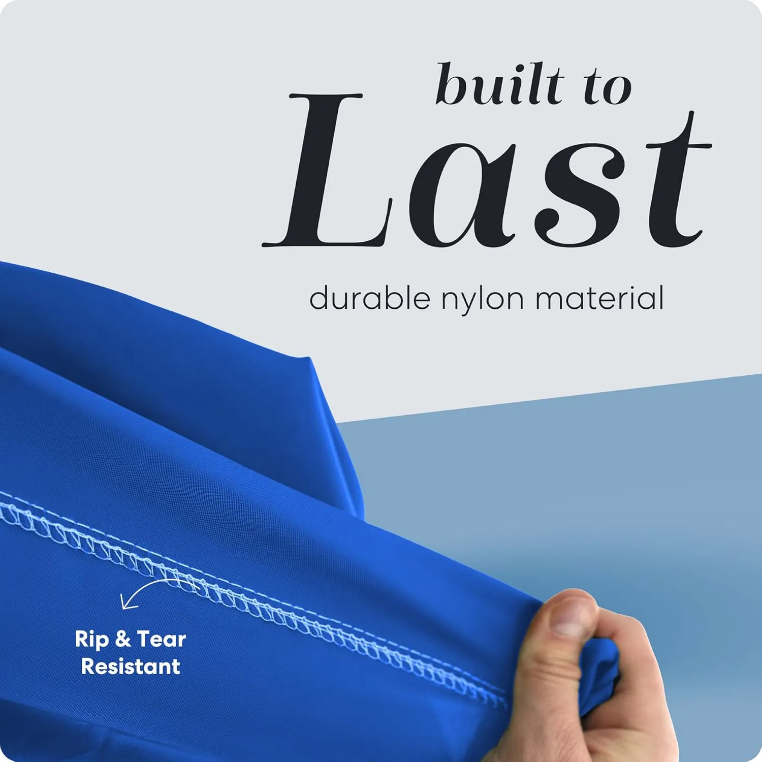 Handy Laundry Shoulder Strap Bag - Drawstring Locking Closure, Durable Nylon Material, Large Capacity, Heavy Duty Stitching, Perfect for Laundromat or College Dorm (Blue | 30" x 40")