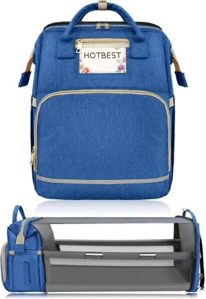 HOTBEST Diaper Bag Backpack, Haze Blue, Large