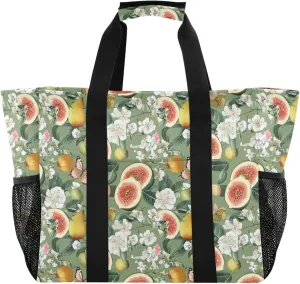 KLL Utility Tote Bags For Women with Handles Collapsable With Pockets Shopping Bags Reusable