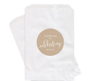 Kraft Brown Thank You for Celebrating With Us Favor Bags
