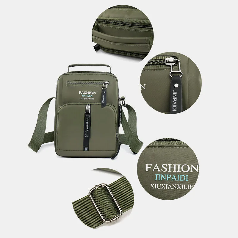 Men Oxford Cloth Multi-pocket Large Capacity Multi-Layers Waterproof Crossbody Bag Shoulder