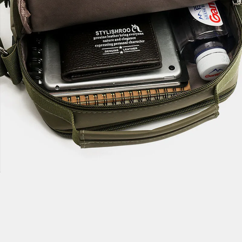 Men Oxford Cloth Multi-pocket Large Capacity Multi-Layers Waterproof Crossbody Bag Shoulder