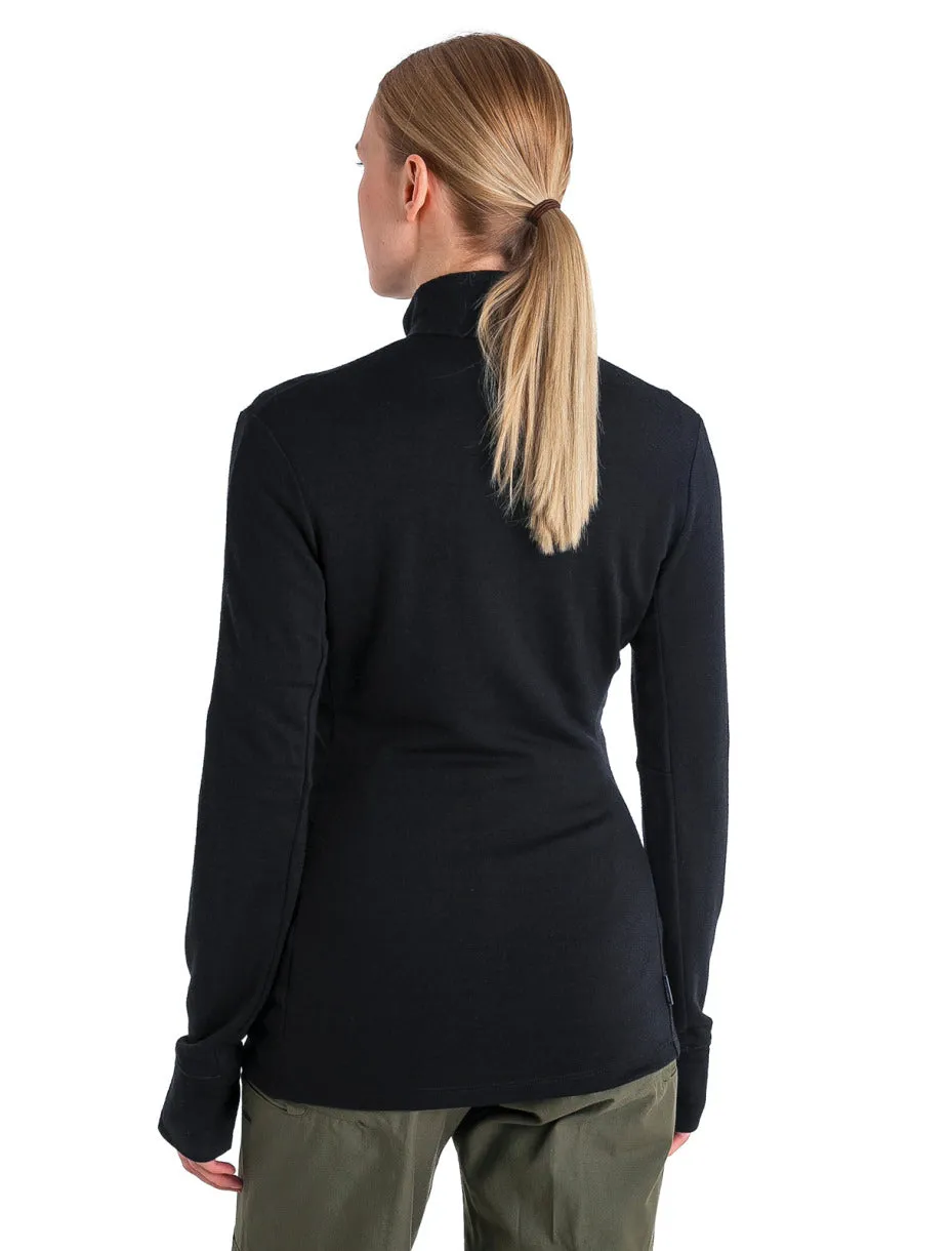 Merino 260 Quantum Long Sleeve Zip Jacket - Black