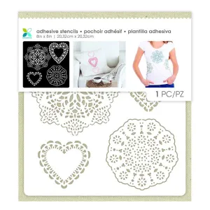 Momenta Adhesive Fabric Backed Stencil 8 x 8 inch Doilies