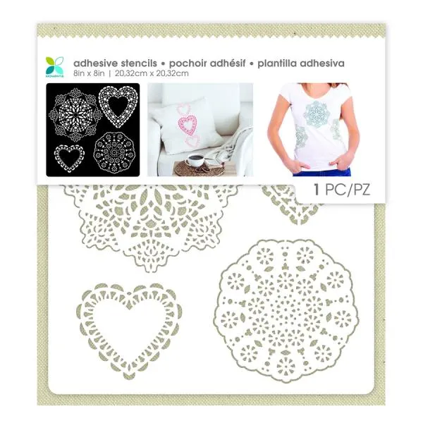 Momenta Adhesive Fabric Backed Stencil 8 x 8 inch Doilies