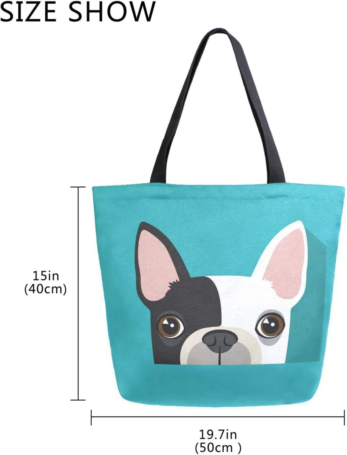 Oyihfvs Canvas Tote Grocery Bag, Women Large Shoulder Bag, Reusable Grocery Handbag