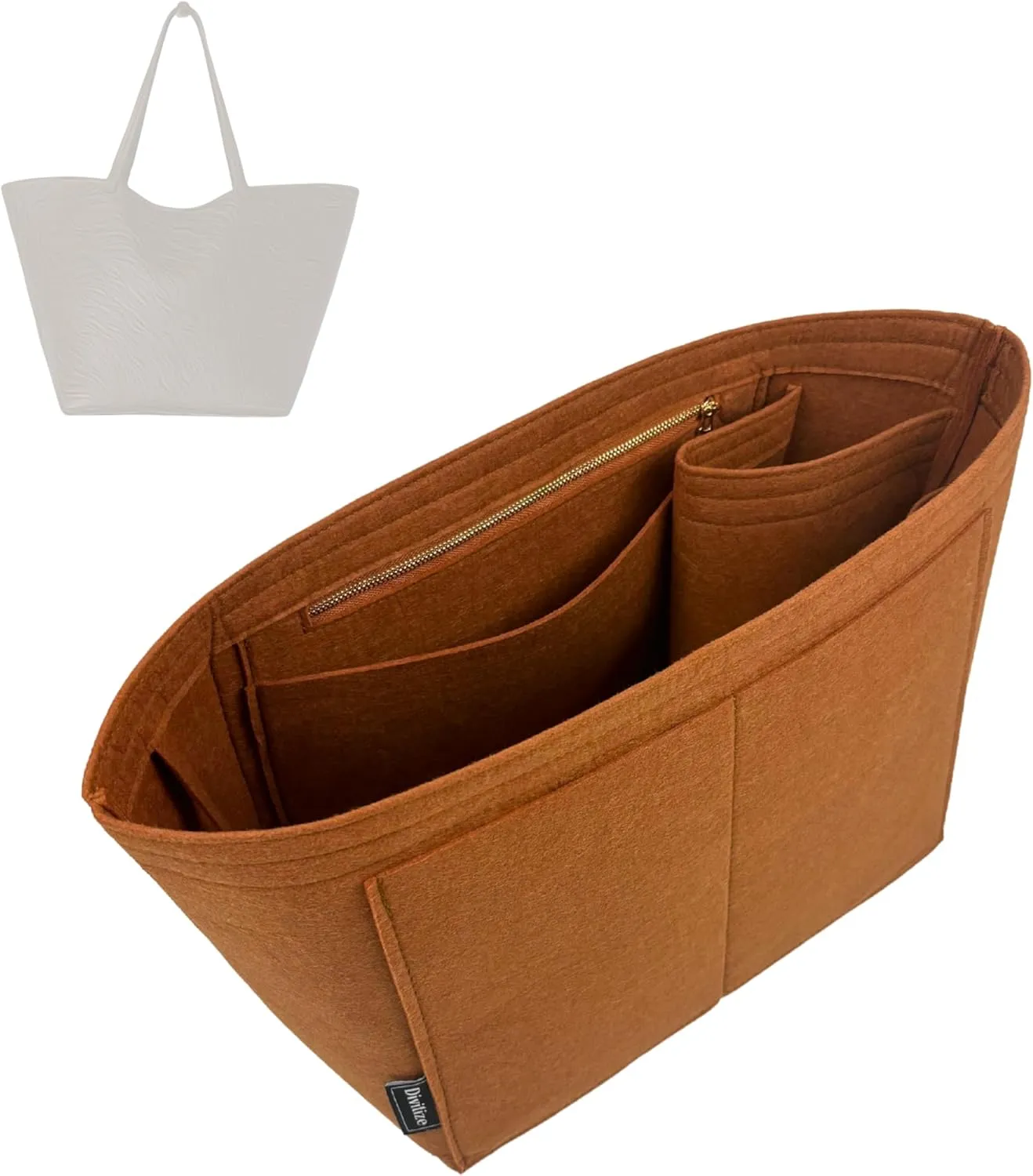 Premium Purse Organizer compatible with Row Three Park Tote Bag Insert - Handmade Oval Bag Organizer Perfect Fit for S/Three/XL Tote (Bubblegum, For Three Park Tote)