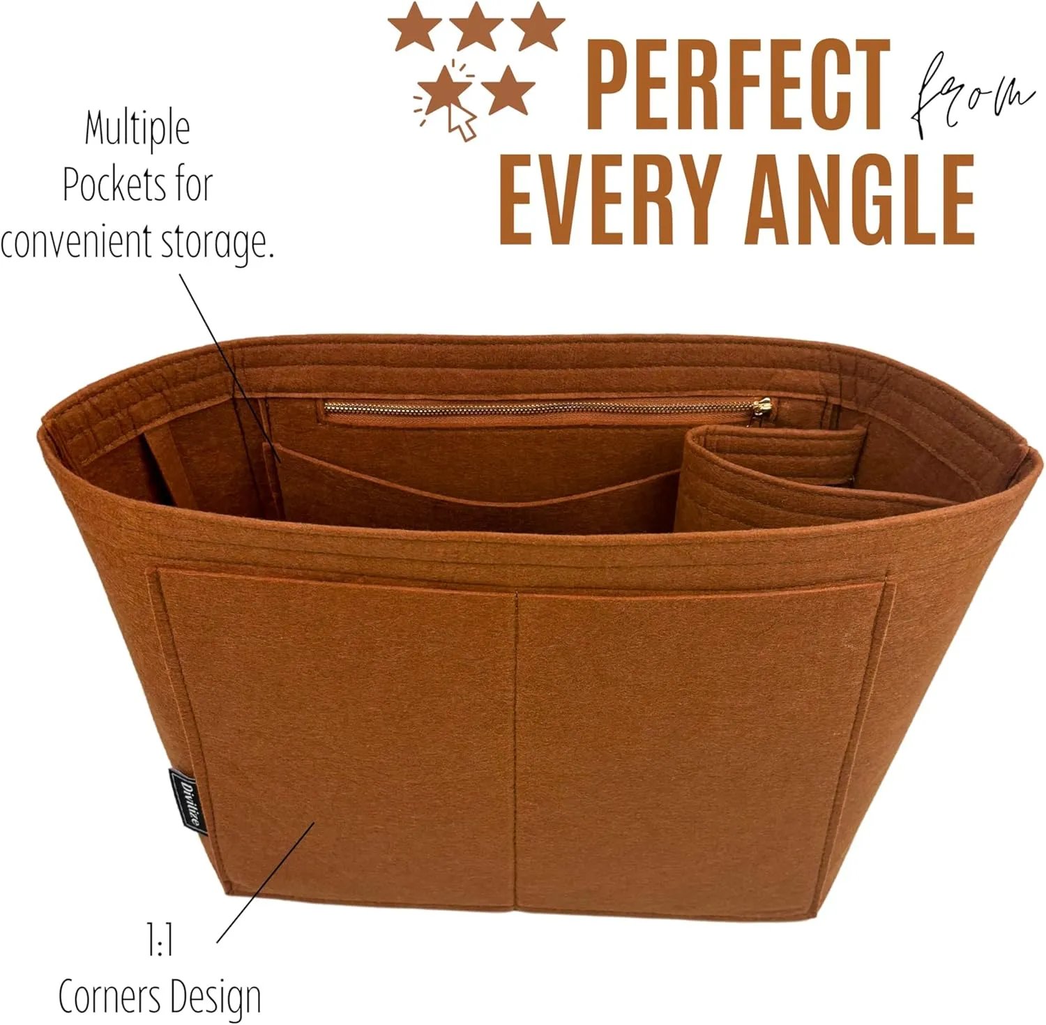Premium Purse Organizer compatible with Row Three Park Tote Bag Insert - Handmade Oval Bag Organizer Perfect Fit for S/Three/XL Tote (Bubblegum, For Three Park Tote)