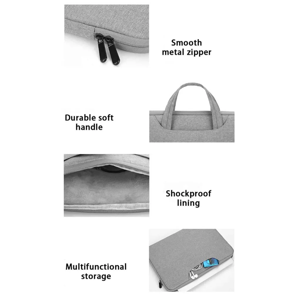Prevo 14" Laptop Sleeve with Side Pocket - Light Grey | 262186