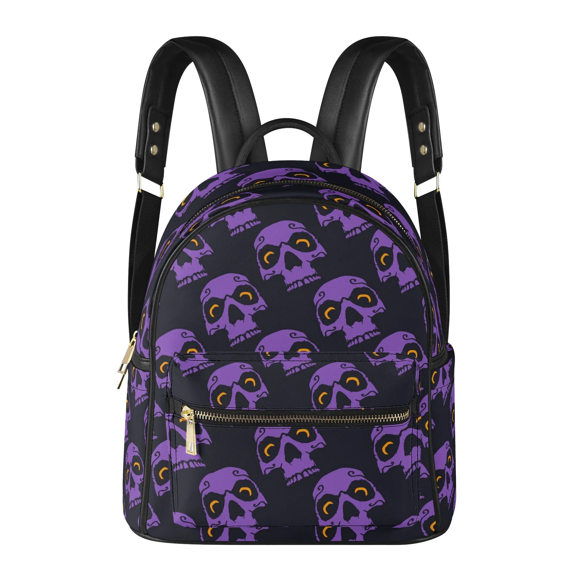 Purple Skull Heads Casual Backpack