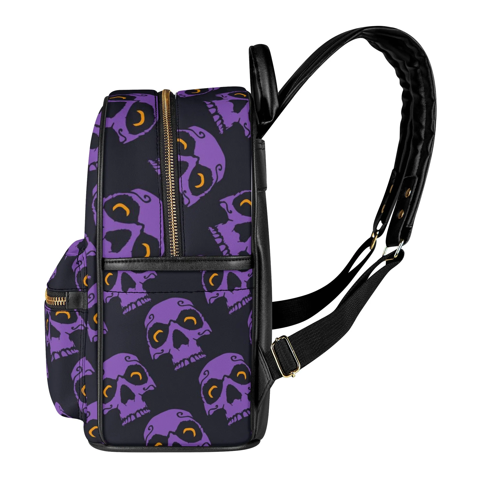 Purple Skull Heads Casual Backpack