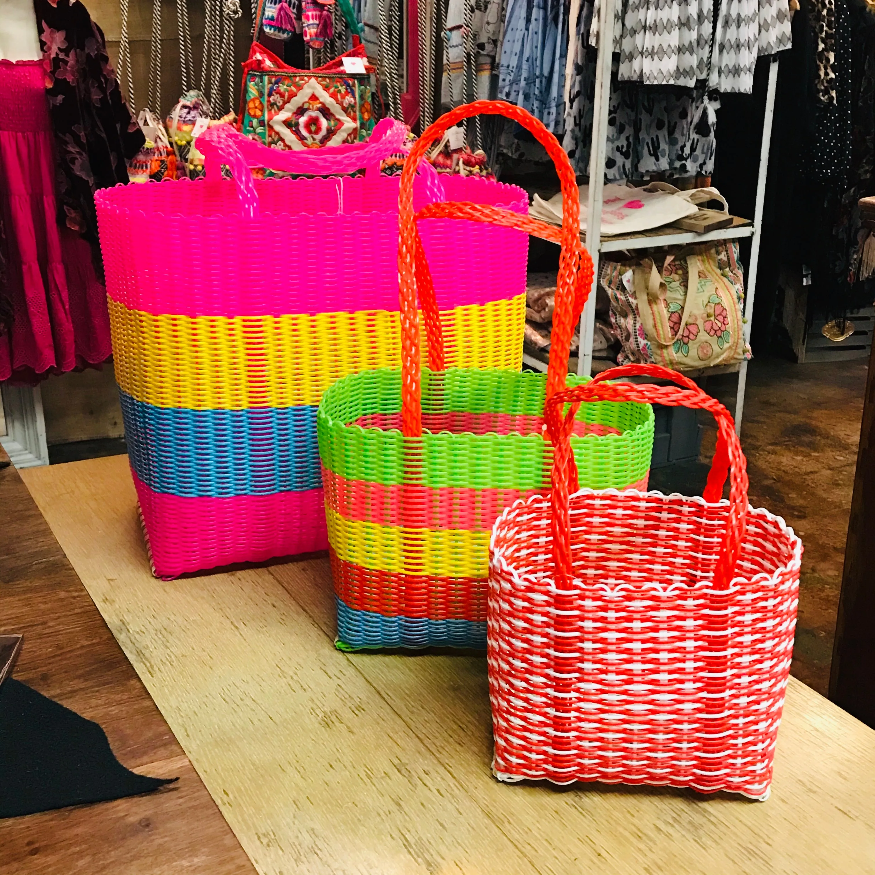 Recycled Woven Totes- Small