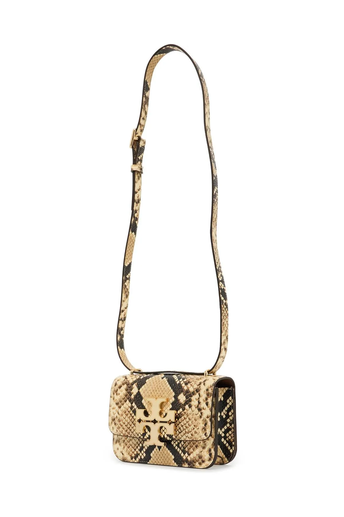 small eleanor bag with snake print 159341 CORIANDER / BLACK MULTI