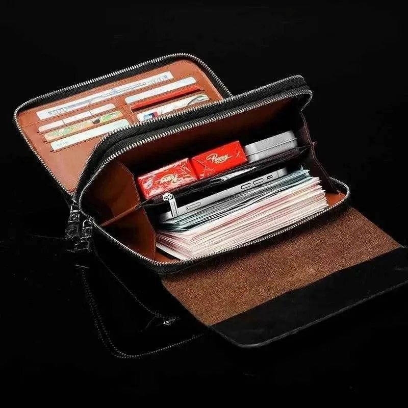 Split Leather | Elegant Crocodile Pattern Men's Clutch - BBC002