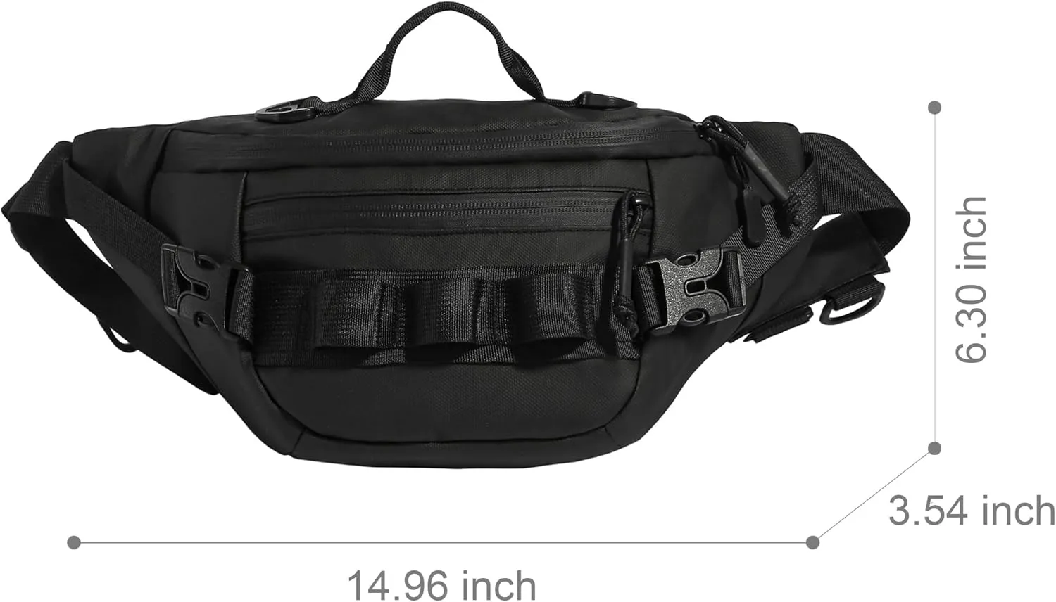 Tactical Fanny Pack for Men Women Military Waist Bag Molle Utility Hip Belt Pouch Crossbody Bags Bumbag for Cycling Hiking Walking Fishing Black
