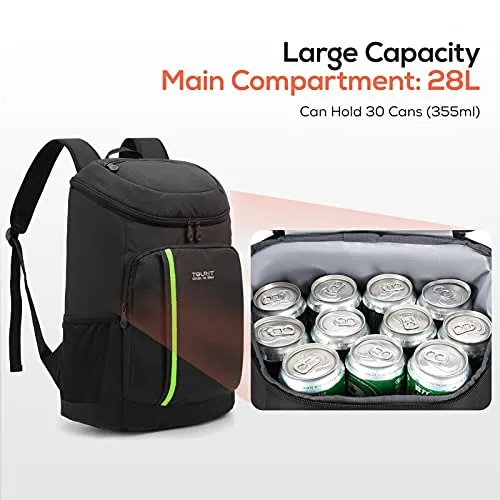 TOURIT Cooler Backpack 30 Cans Lightweight Insulated Backpack Cooler Leak-Proof